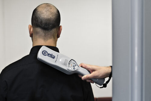 Image showing the handheld metal detector in use